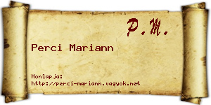 Perci Mariann névjegykártya