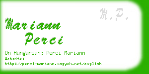 mariann perci business card